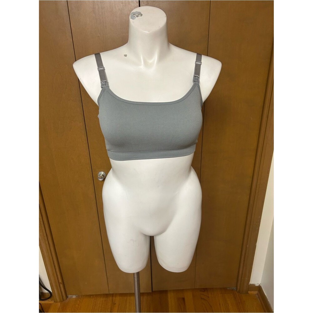3 pack Ribbed Crop Bralette - Adjustable Straps colors Rust , Brown, Gray